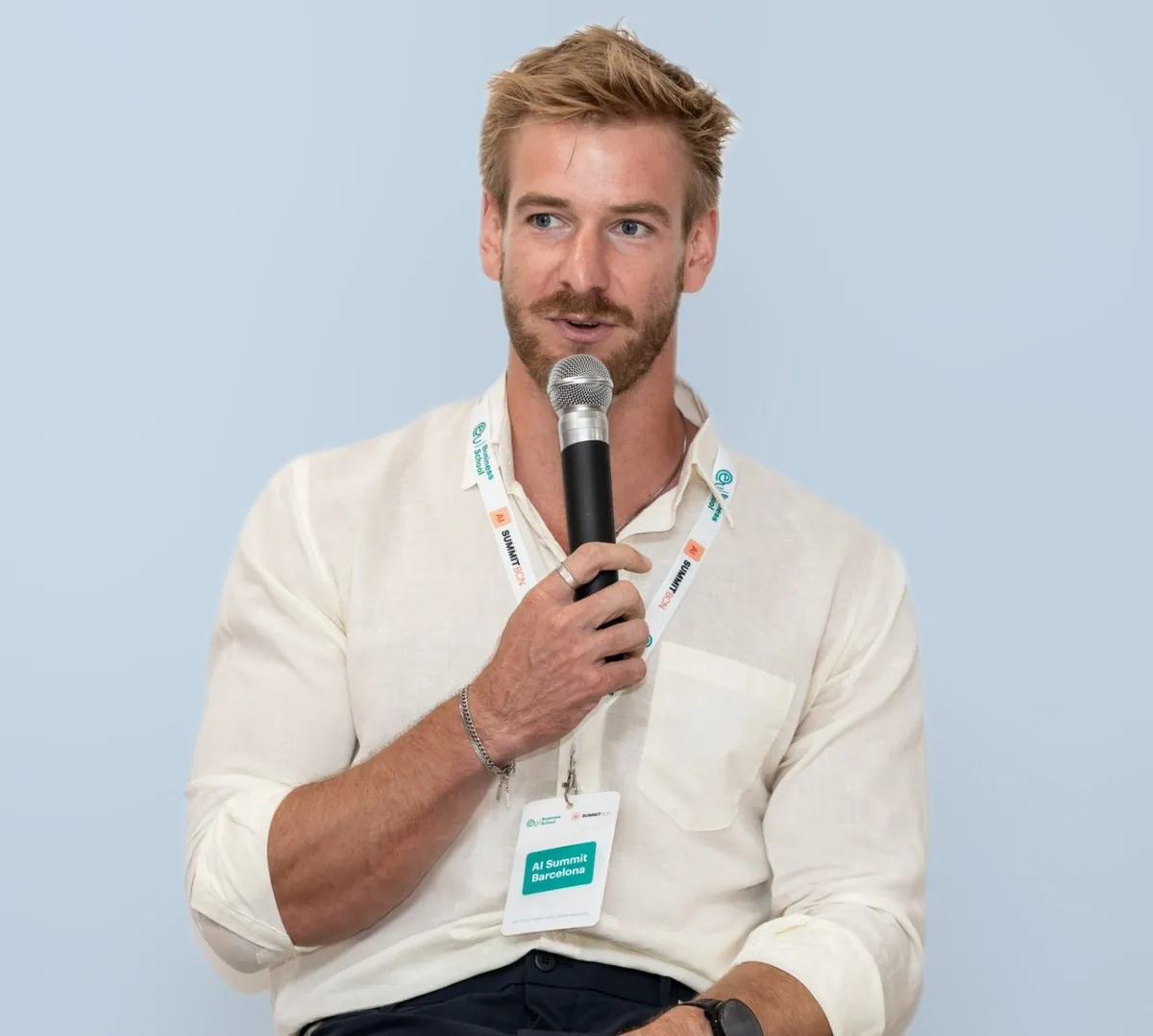 Barnabé Delarze lors du panel de l’EU Business School
